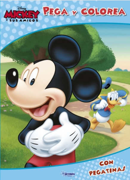 Mickey Pega y Colorea