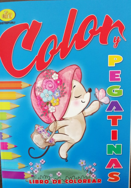 Color  y Pegatinas libro colorear 