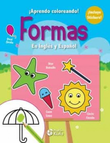 Formas en ingles y español colorear